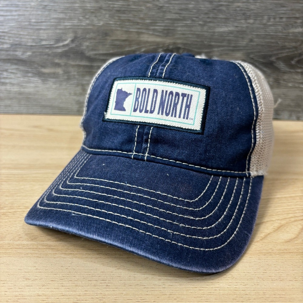 Bold North Hat Cap Snap Back Blue Minnesota One Size Adjustable